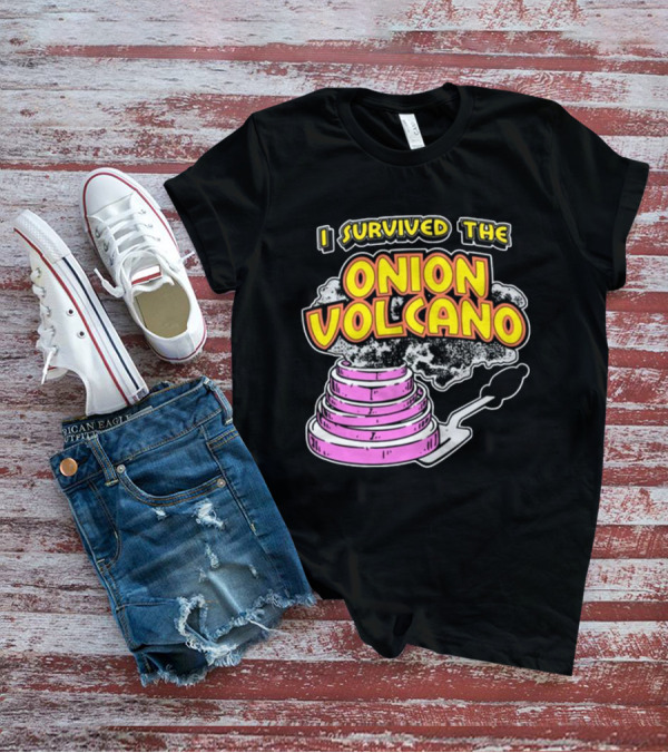 I Survived The Onion Volcano Hibachi Grill Smoke Spatula Scene T-Shirt