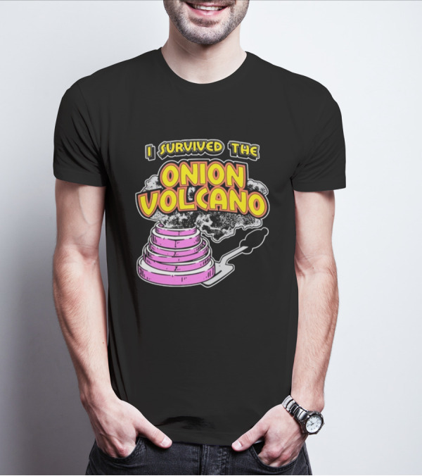 I Survived The Onion Volcano Hibachi Grill Smoke Spatula Scene T-Shirt