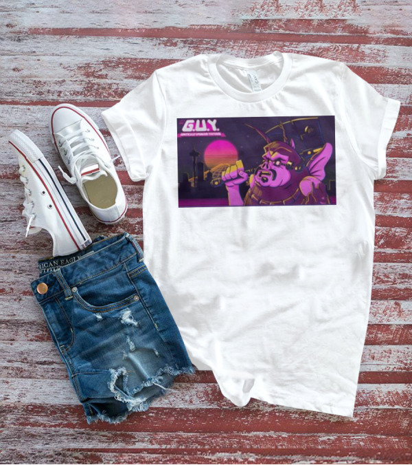 Gundamishere G.U.Y. Generically Upgraded New Retro Sci-Fi Neon T-Shirt