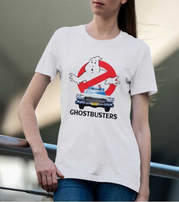 Ghostbusters No Ghost Logo Ecto-1 Car T-Shirt