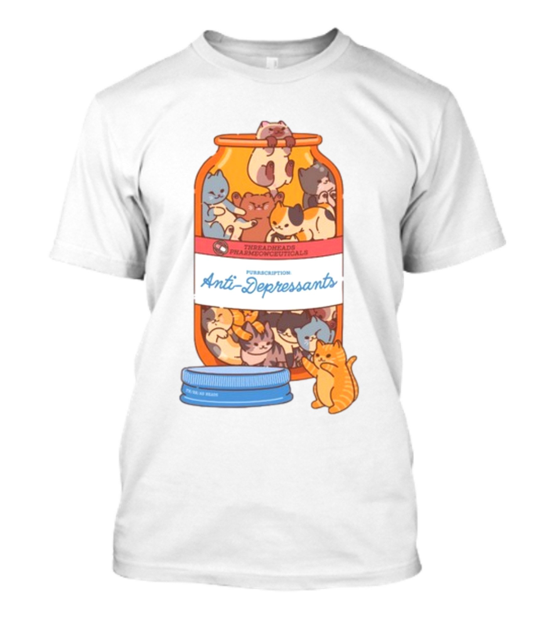 Threadhead Pharmacopeuticals Purrscription Anti-Depressants T-Shirt