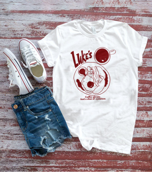 Luke's Coffee Please And A Shot Of Cynicism Thecliqueclothingco T-Shirt