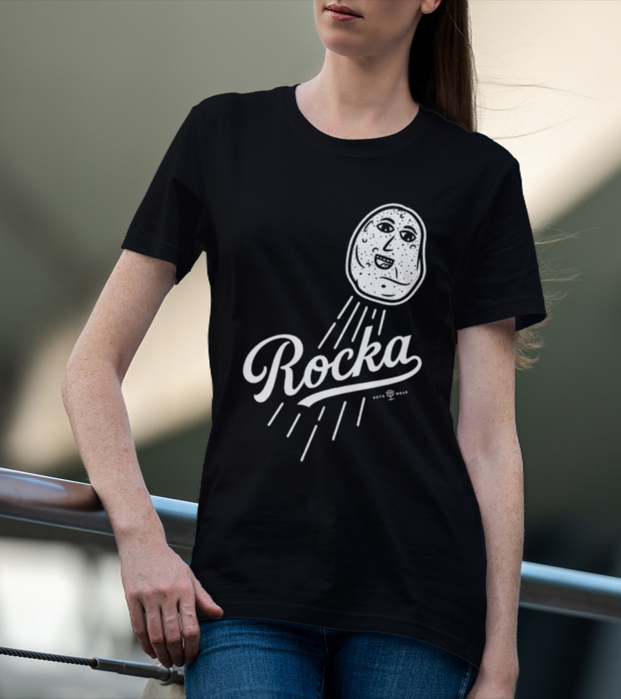 Therealdodgerhogs Rocka Potato Head Illustration Roto Wear T-Shirt