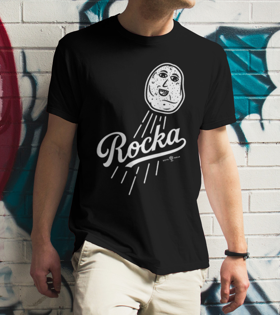 Therealdodgerhogs Rocka Potato Head Illustration Roto Wear T-Shirt