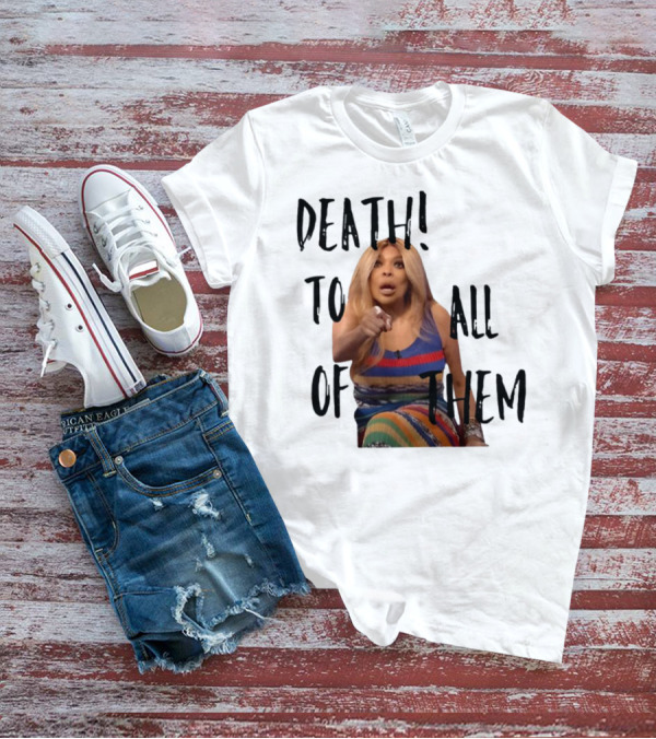 DEATH TO ALL OF THEM Pointing Woman In Colorful Dress T-Shirt
