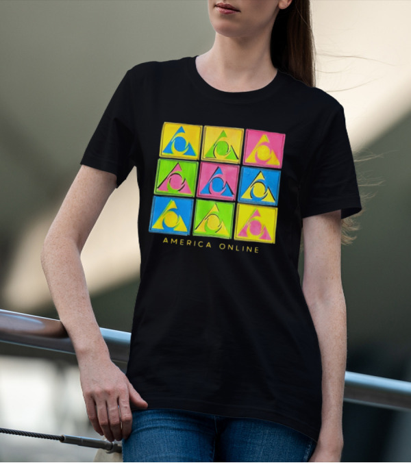 Pauly Holding AOL America Online Retro Logo Pop T-Shirt