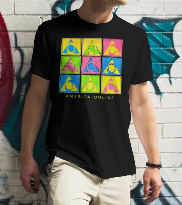 Pauly Holding AOL America Online Retro Logo Pop T-Shirt