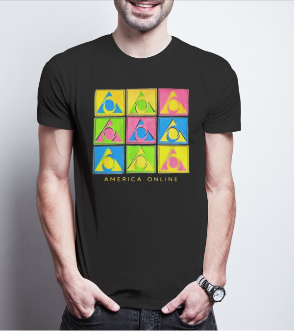 Pauly Holding AOL America Online Retro Logo Pop T-Shirt