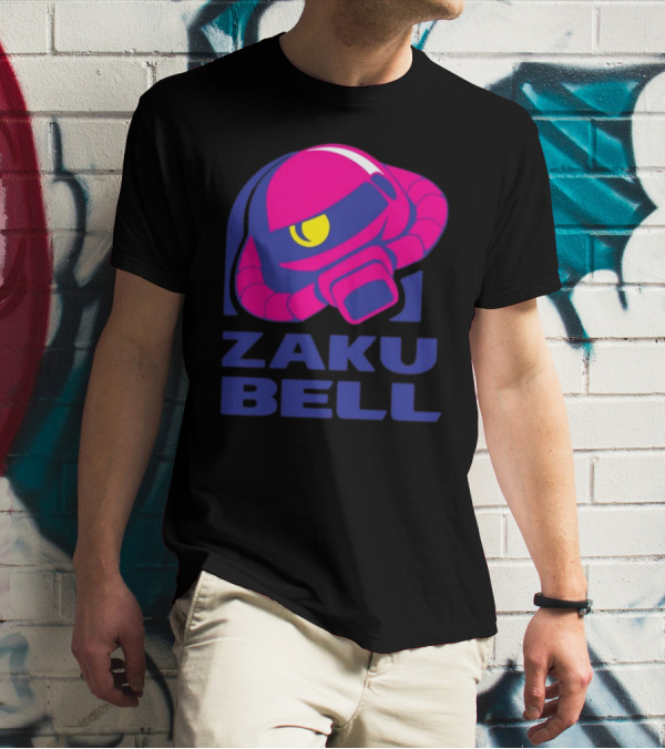 Zaku Bell Mecha Fusion Pink And Blue Helmet T-Shirt