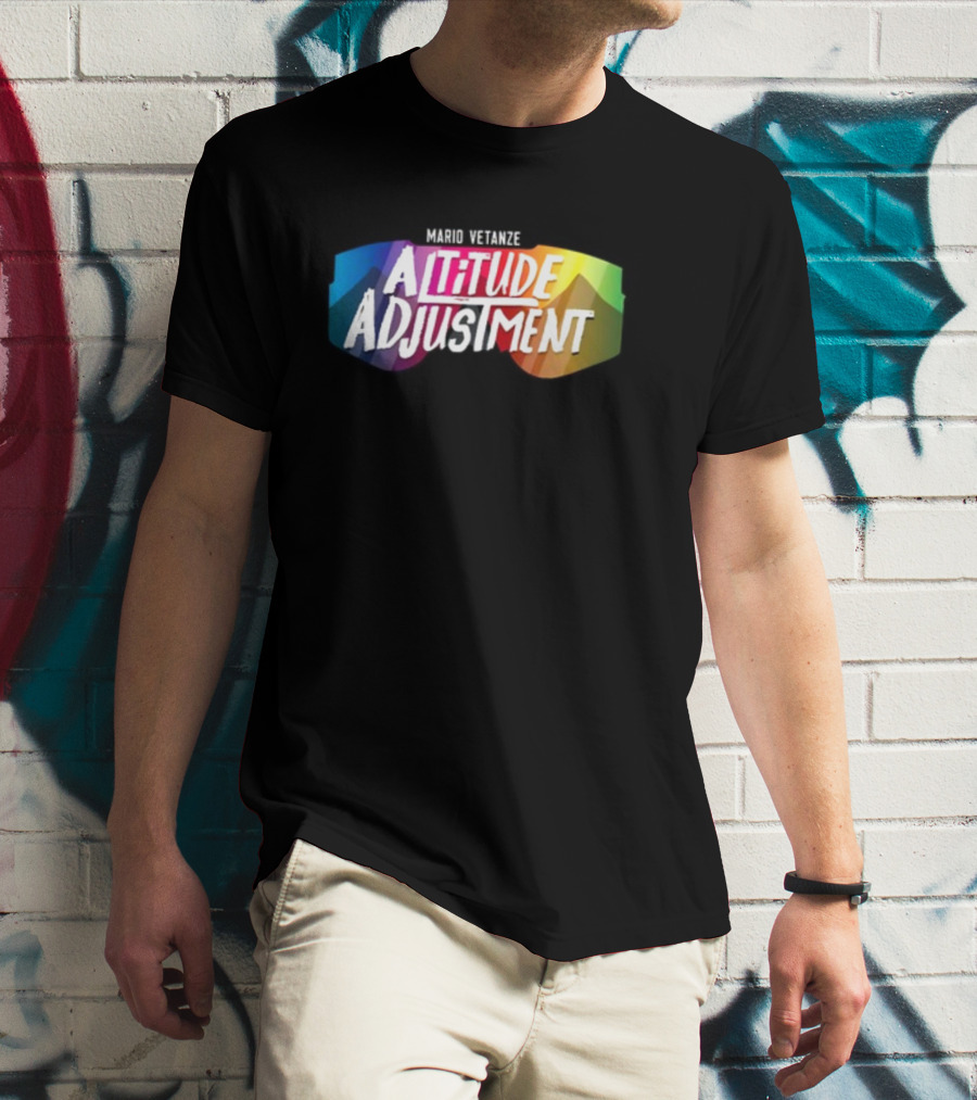 Mario Vetanze Altitude Adjustment Rainbow Ski Goggles T-Shirt