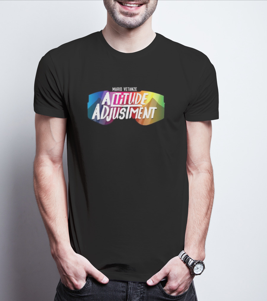 Mario Vetanze Altitude Adjustment Rainbow Ski Goggles T-Shirt