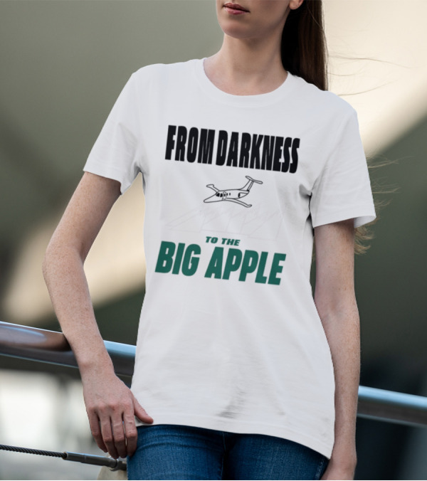 From Darkness To The Big Apple With Mountain And Plane T-Shirt