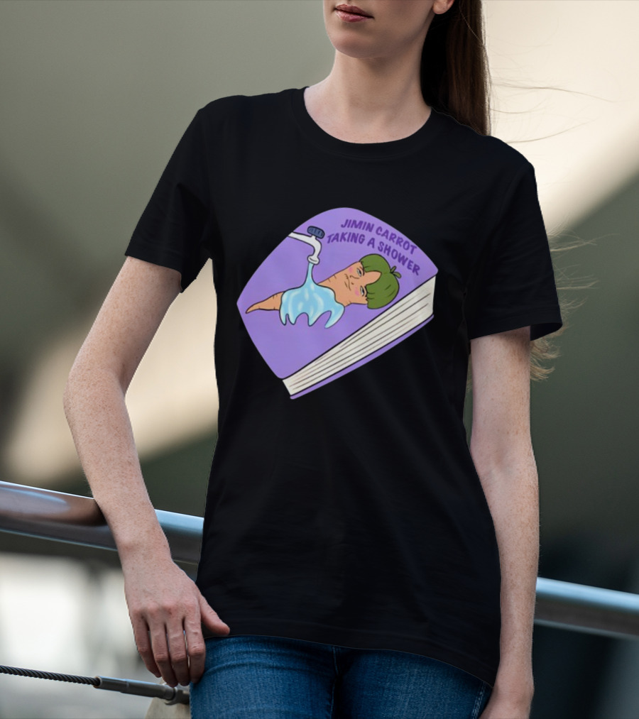 Jimin Carrot Taking A Shower Book T-Shirt