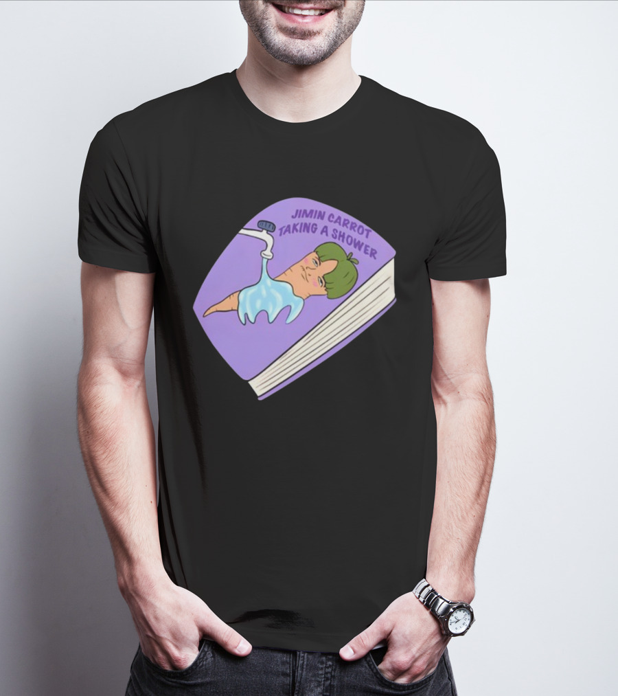 Jimin Carrot Taking A Shower Book T-Shirt