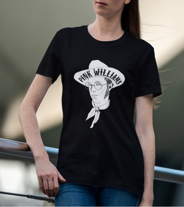 Punkwithacamera Pink Williams Vintage Cowboy Ink Sketch T-Shirt
