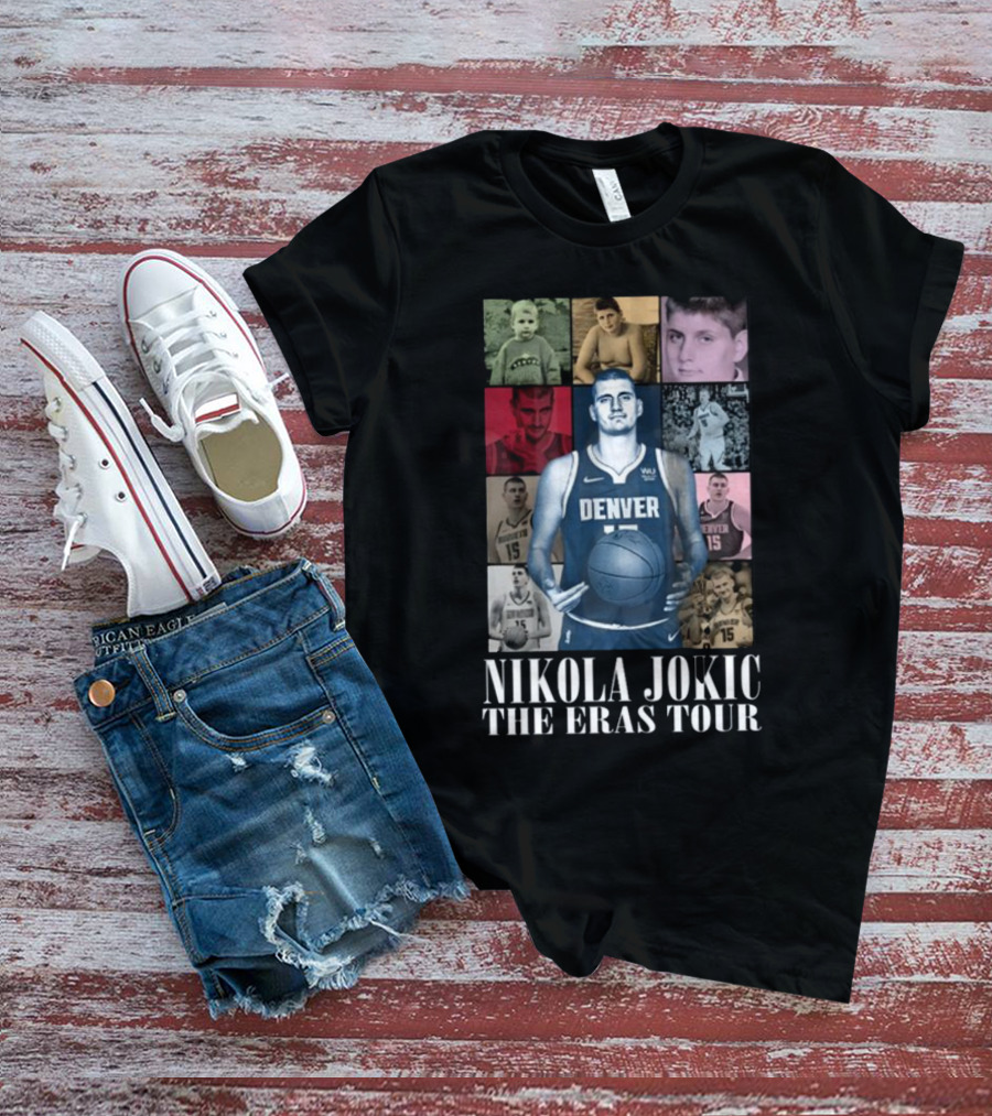 Nikola Jokic Denver Basketball Evolution Through The Eras Tour T-Shirt