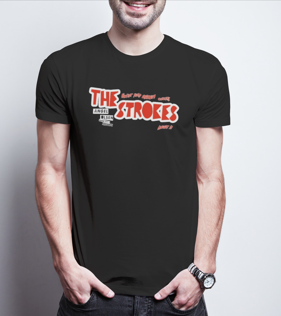 The Strokes Forest Hills Stadium Queens August 19 Angel Olsen T-Shirt