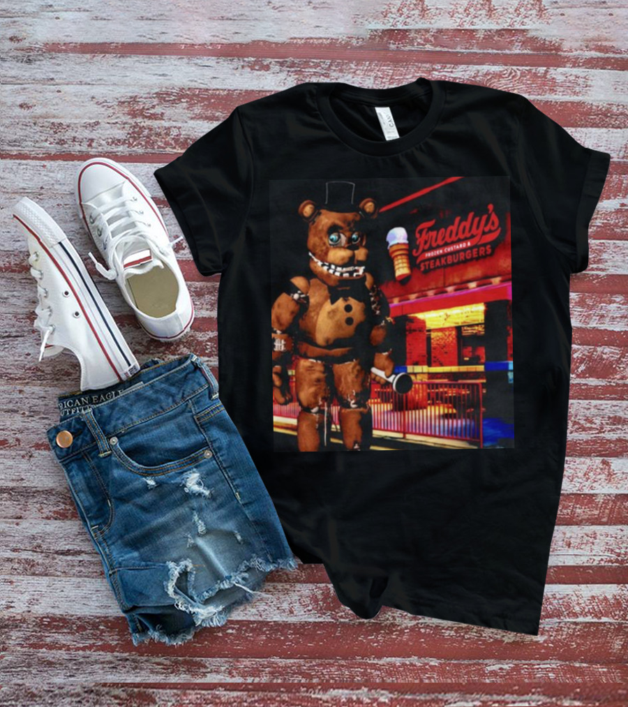 Mamonoworld Funny Bear Freddy's Frozen Custard And Steakburgers Bear T-Shirt