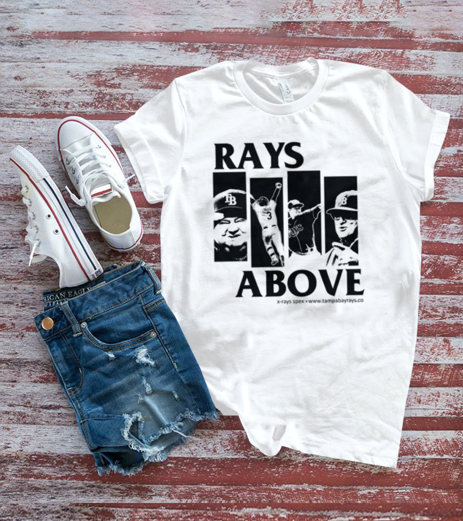 Rays Above Tampa Bay Baseball TB Logo Players T-Shirt