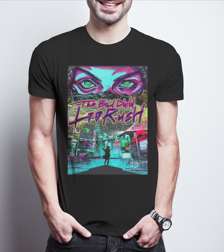 The Bad Child Lio Rush Cyber Punk Tokyo Neon Streetscape T-Shirt