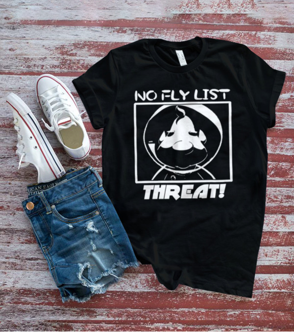 Paper Box House No Fly List Threat Cartoon Character T-Shirt