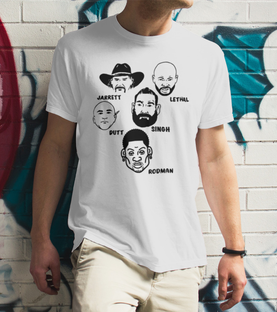 Jarrett Lethal Dutt Singh Rodman Portrait Faces Collection T-Shirt