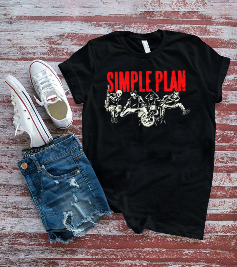 Simple Plan Band Skeletons Performance T-Shirt
