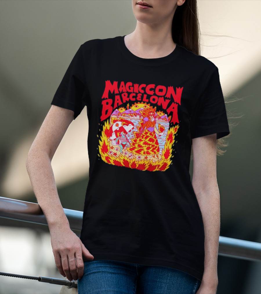 Magiccon Barcelona Vibrant Psychedelic Inferno T-Shirt