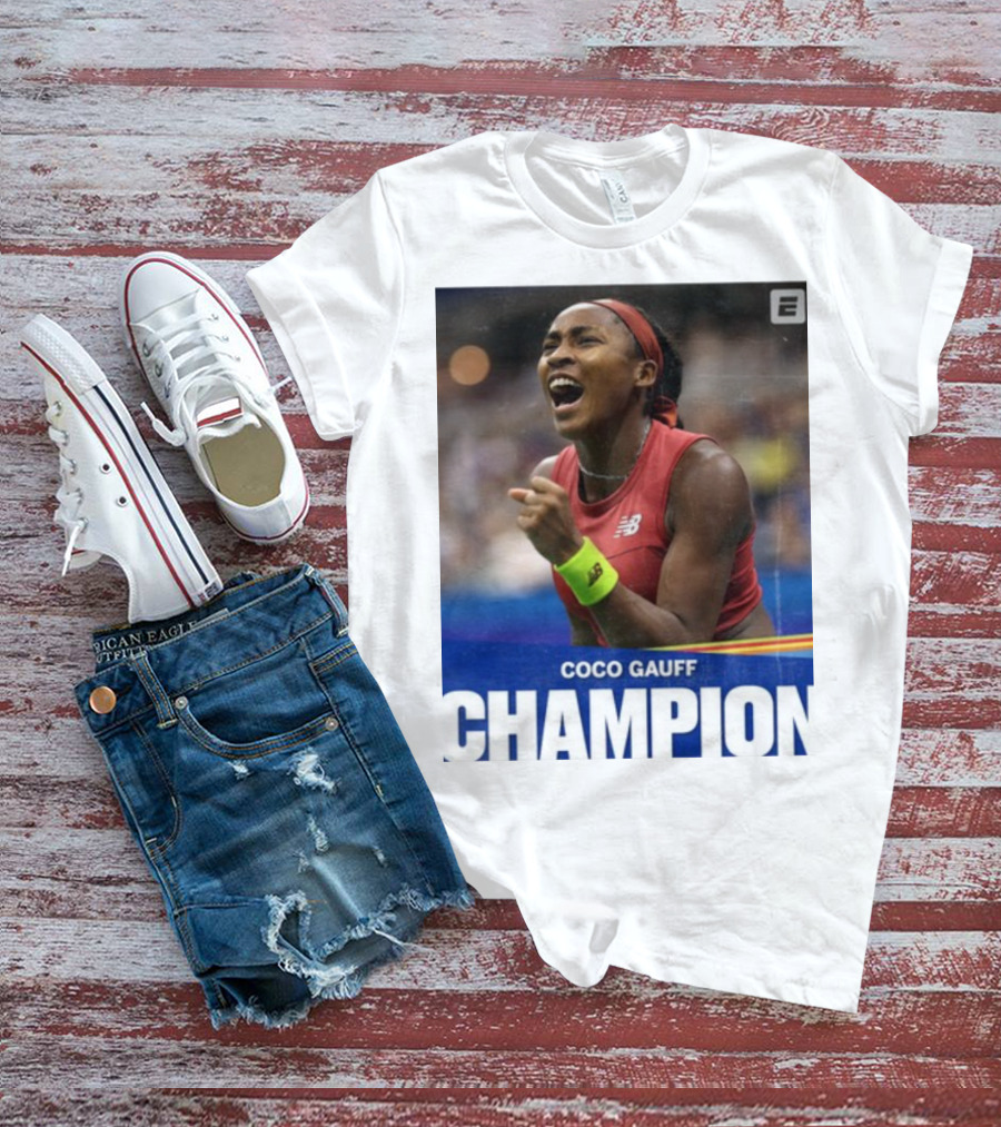Coco Gauff Champion ESPN Tennis New Balance T-Shirt