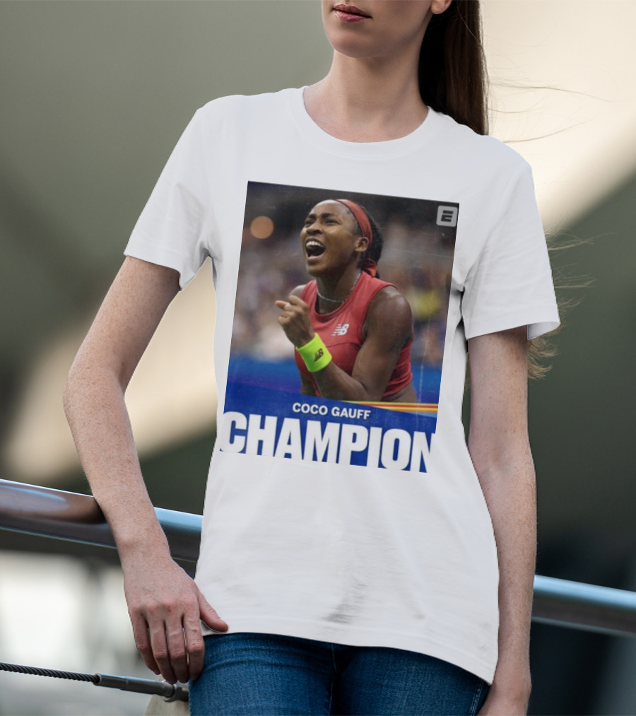 Coco Gauff Champion ESPN Tennis New Balance T-Shirt