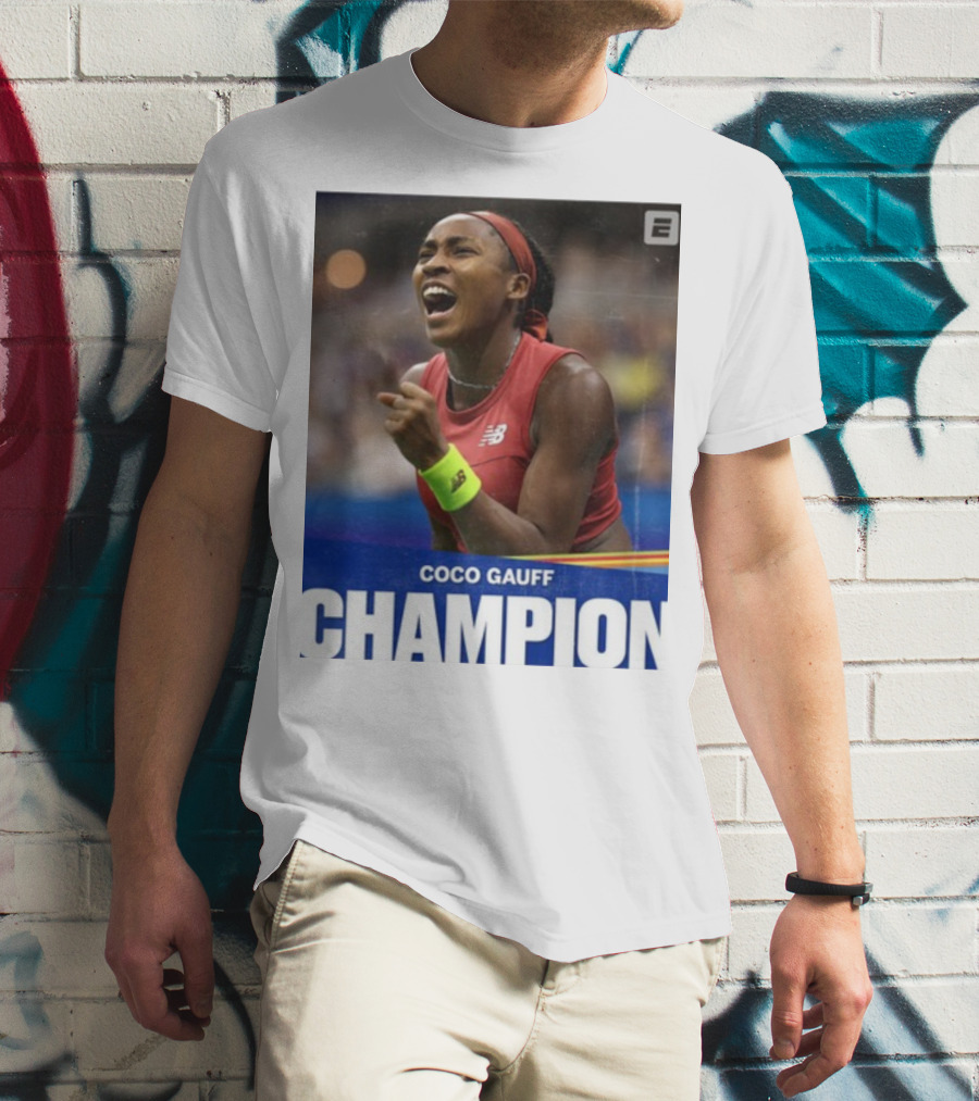 Coco Gauff Champion ESPN Tennis New Balance T-Shirt
