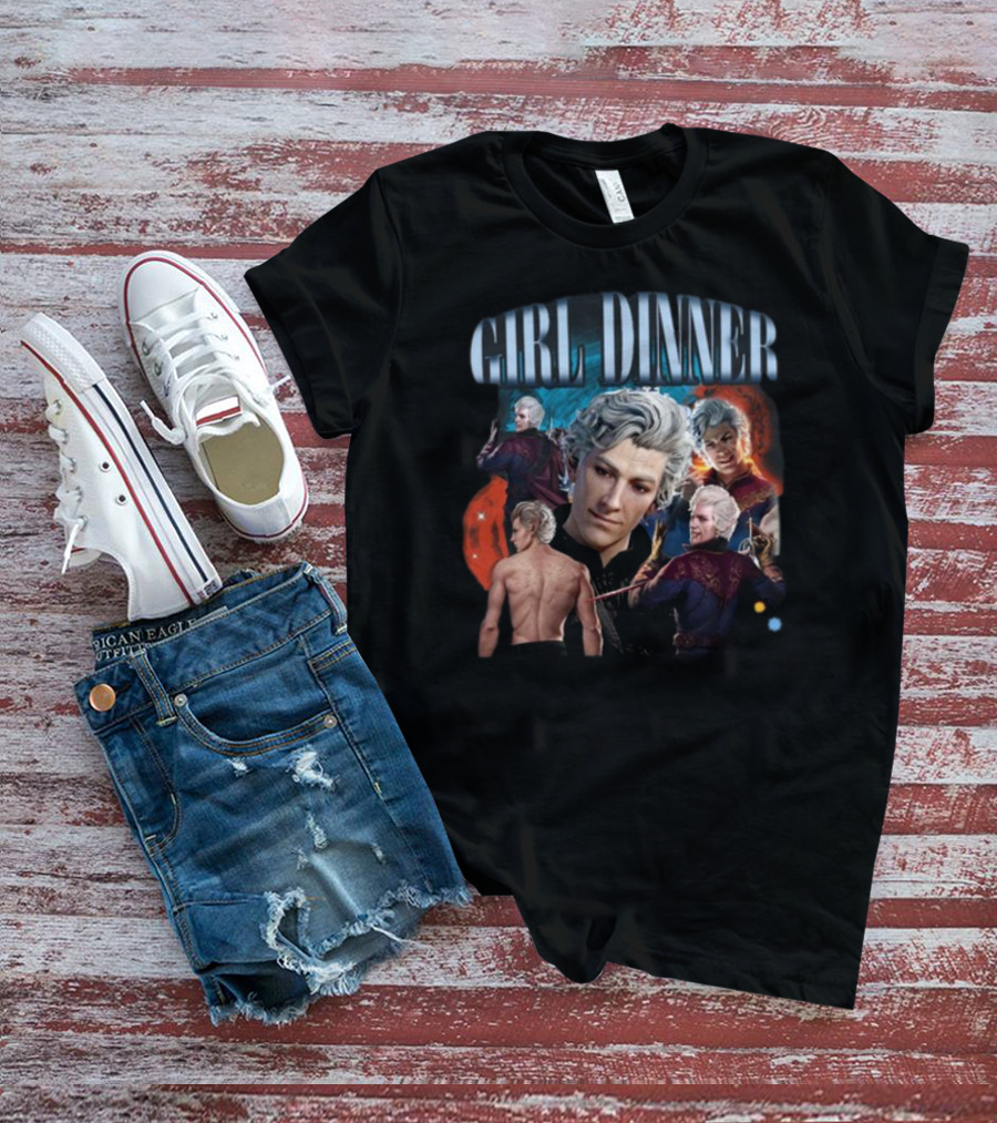 Girl Dinner Astarion Baldur's Gate 3 Character Collage T-Shirt