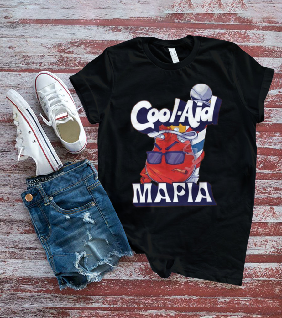 Cool-Aid Mafia Gangster Red Jug Smoking Shades T-Shirt