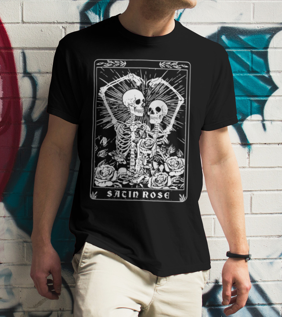 Coolane Skeleton Satin Rose Sacin Thermal Lined T-Shirt