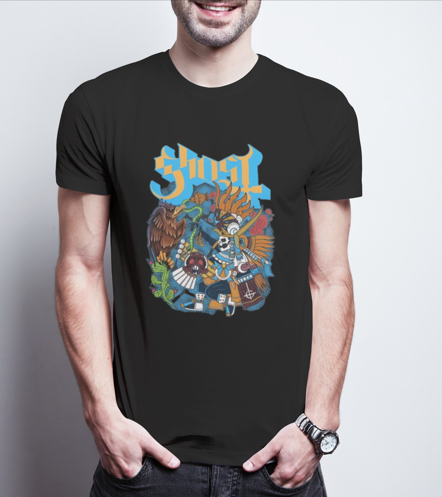 Ghost Warrior Aztec Eagle Mexico City T-Shirt