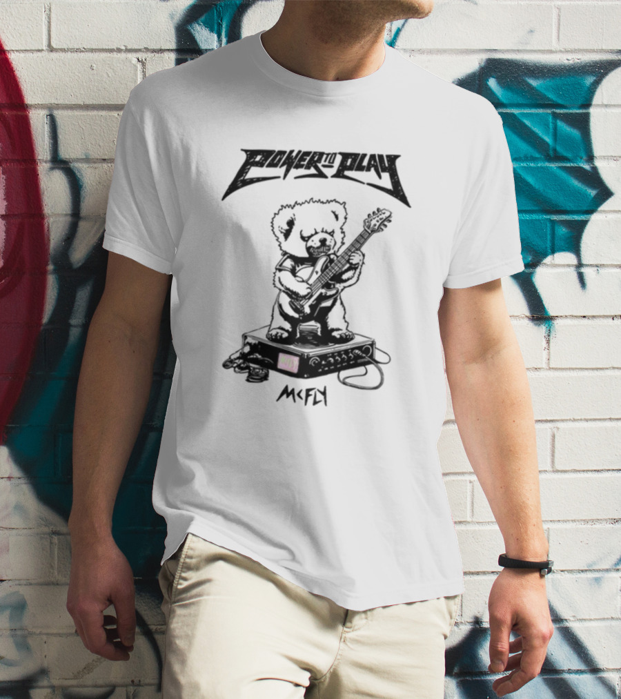 Power To Play Bear McFly Guitar Amplifier T-Shirt