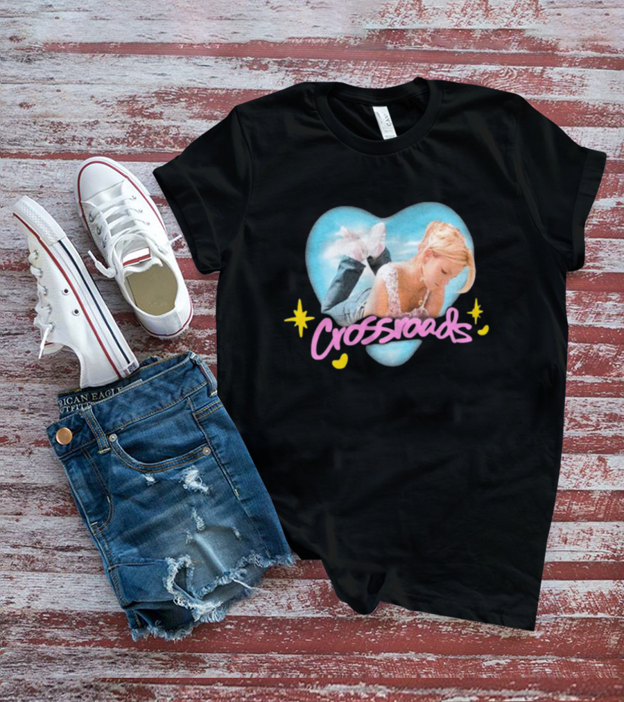 Crossroads Airbrush Heart Design With Woman And Stars T-Shirt