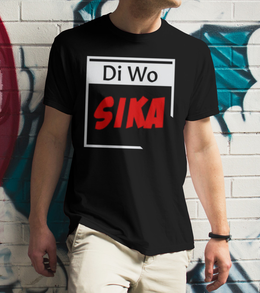 Di Wo Sika Bold Modern Text Block T-Shirt