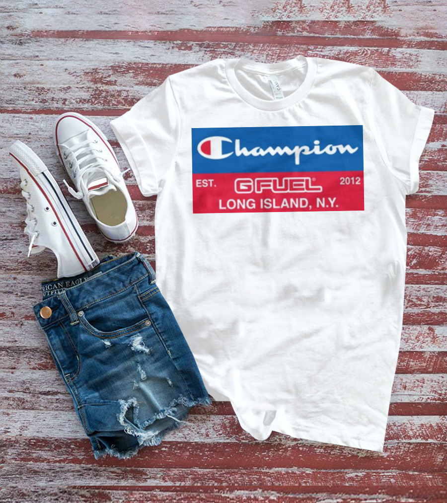Champion Gfuel Est. 2012 Long Island N.Y T-Shirt