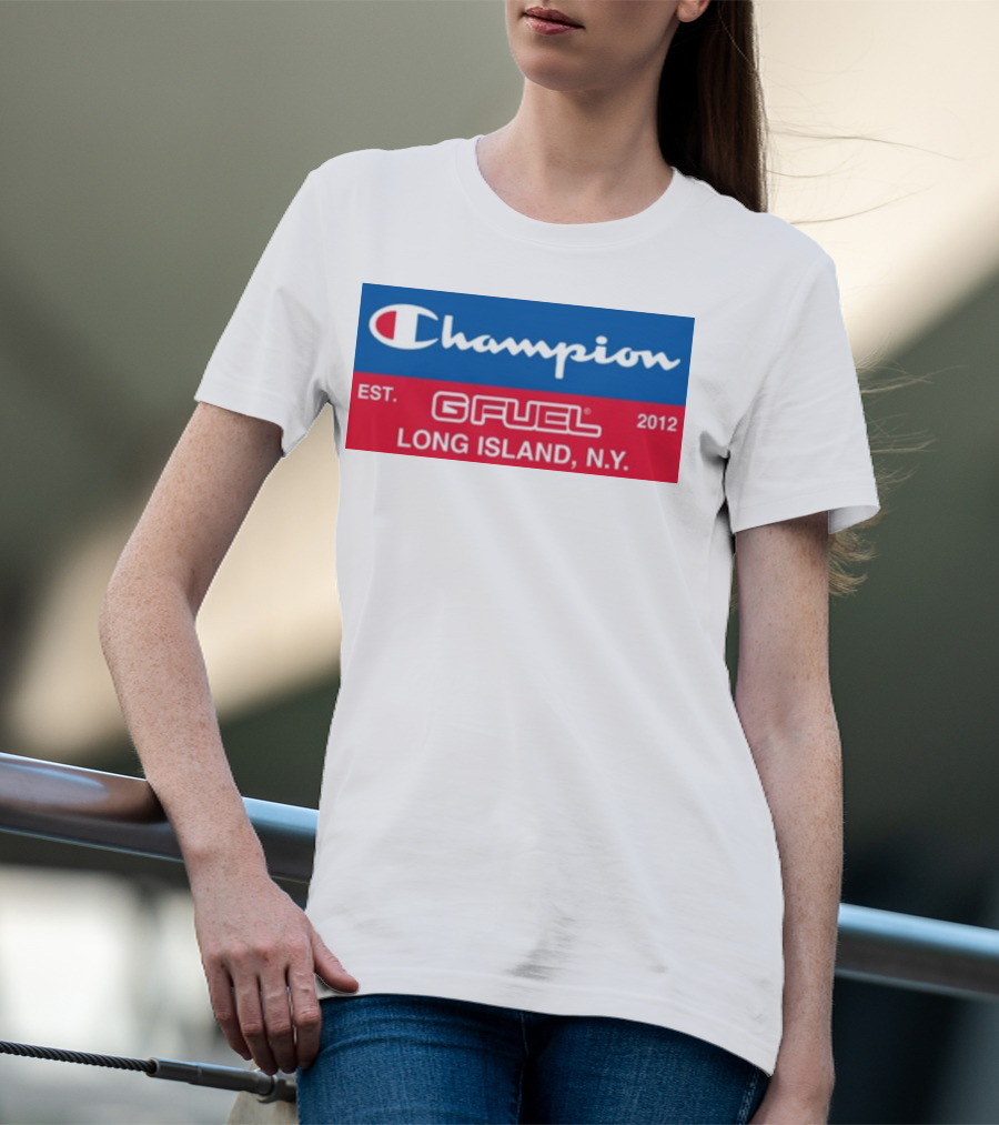 Champion Gfuel Est. 2012 Long Island N.Y T-Shirt