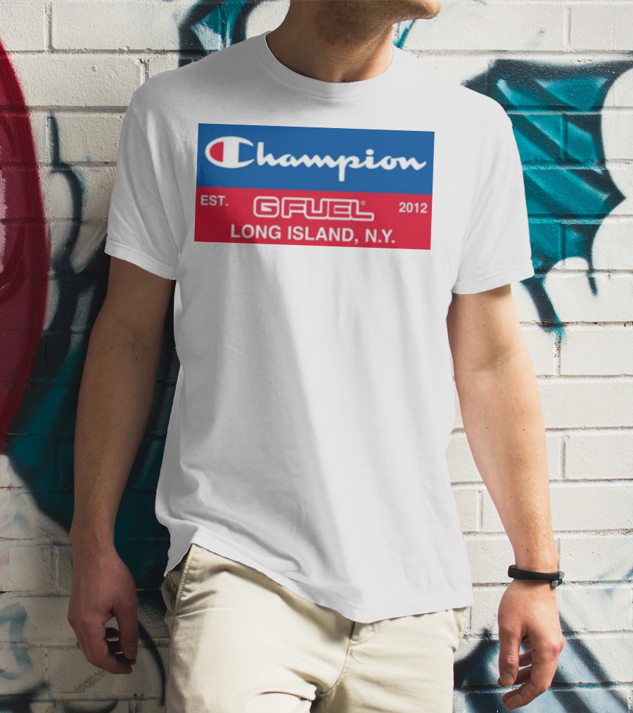 Champion Gfuel Est. 2012 Long Island N.Y T-Shirt