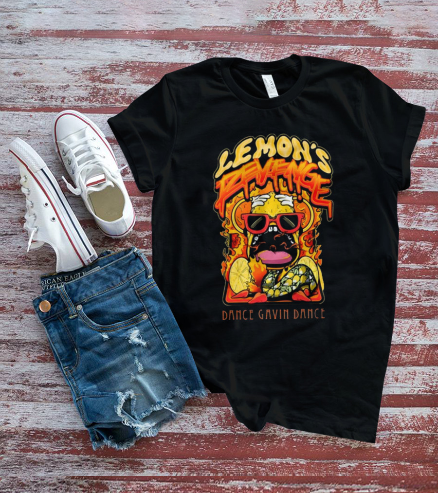 LEMON'S REVENGE DANCE GAVIN DANCE FLAMING LEMON SUNGLASSES CARTOON T-Shirt