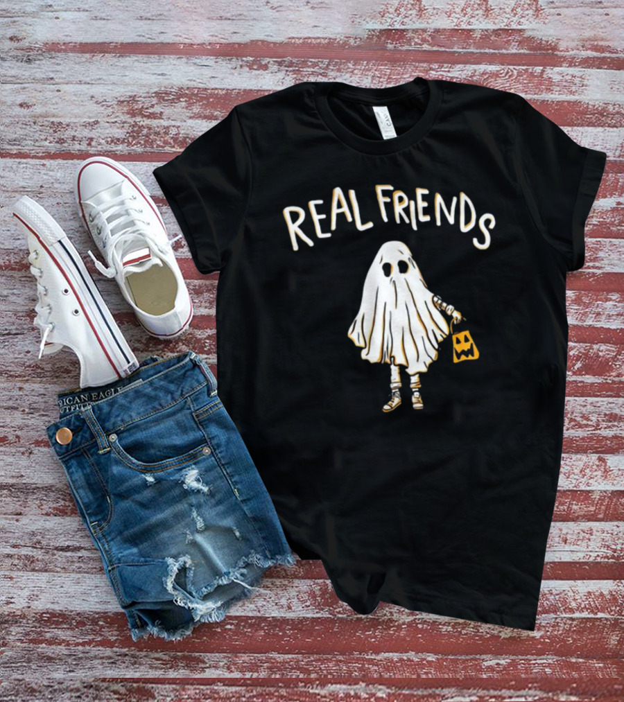 Real Friends Ghost Halloween Trick Or Treat T-Shirt