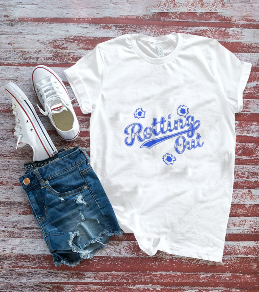 Closedcasketactivities Rotting Out The Pit Benefit Event Sports-Inspired Bullet Holes T-Shirt