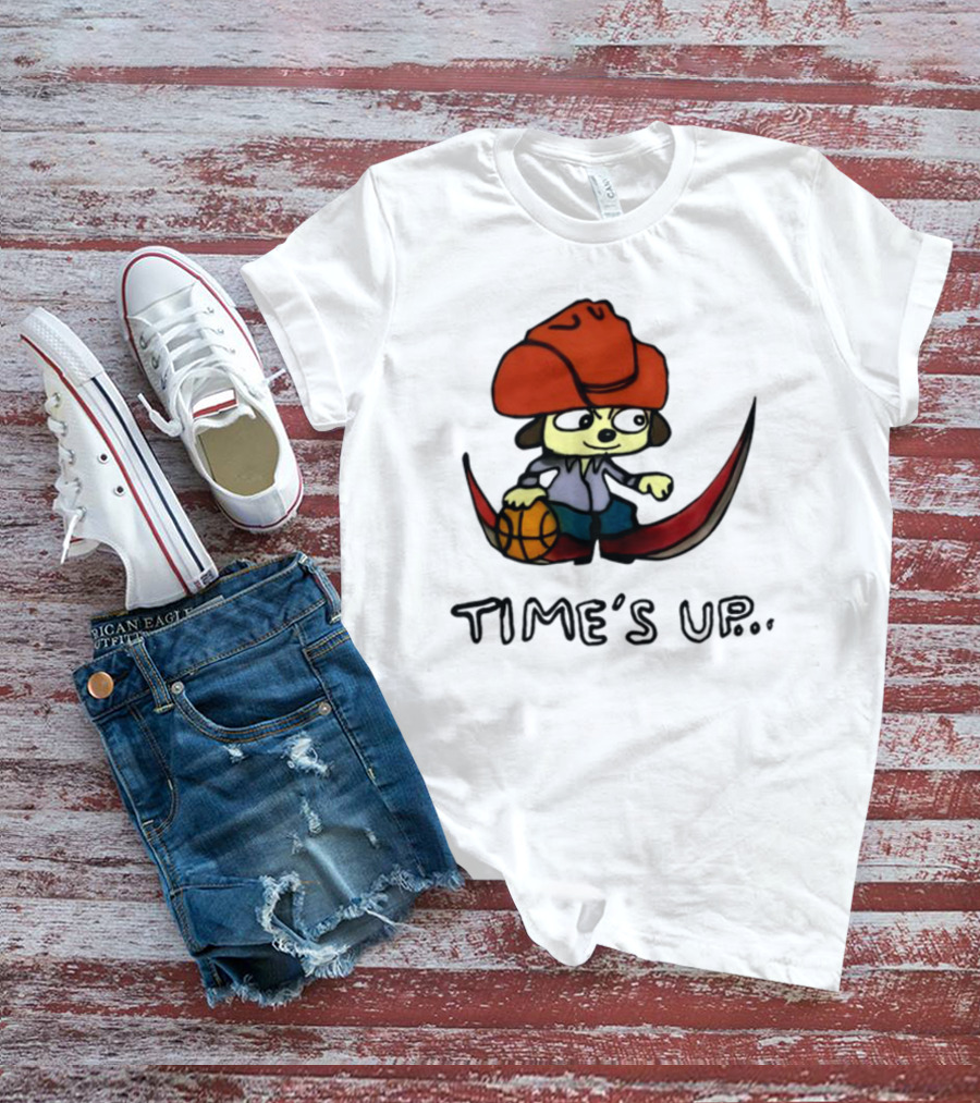 TIME'S UP Parappa The Rapper Basketball Swoosh T-Shirt