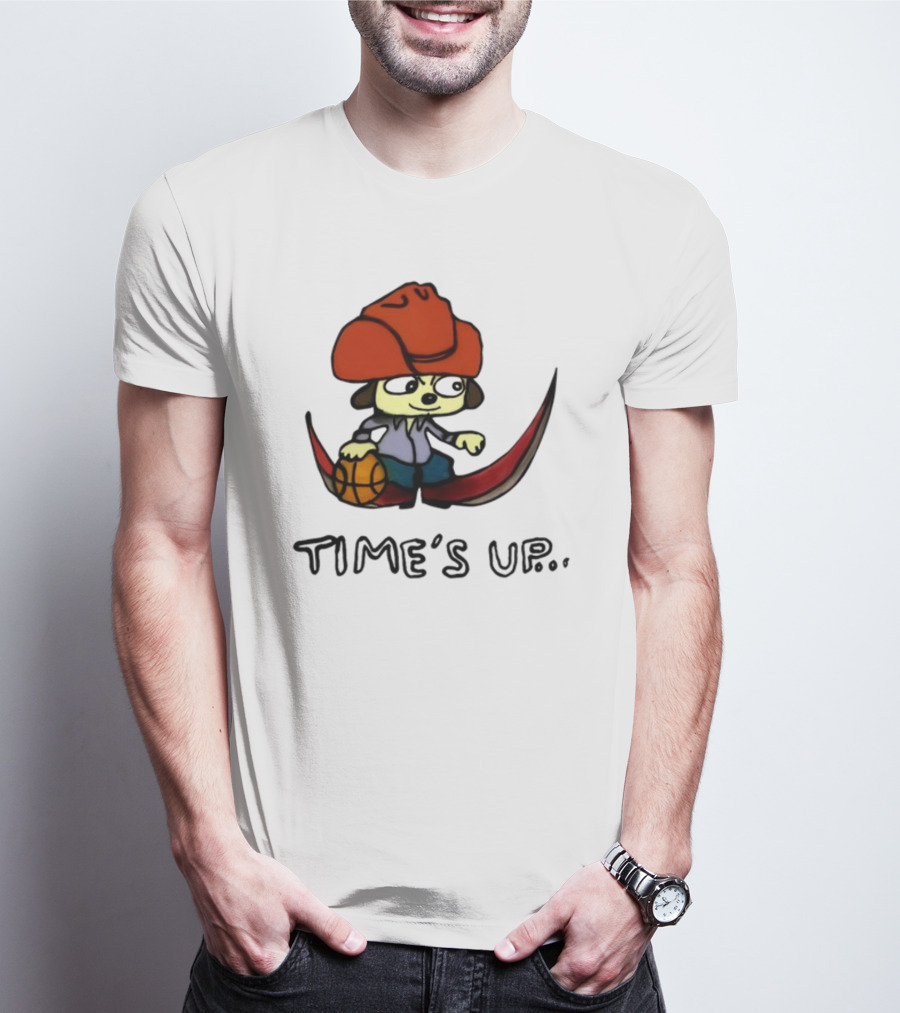 TIME'S UP Parappa The Rapper Basketball Swoosh T-Shirt