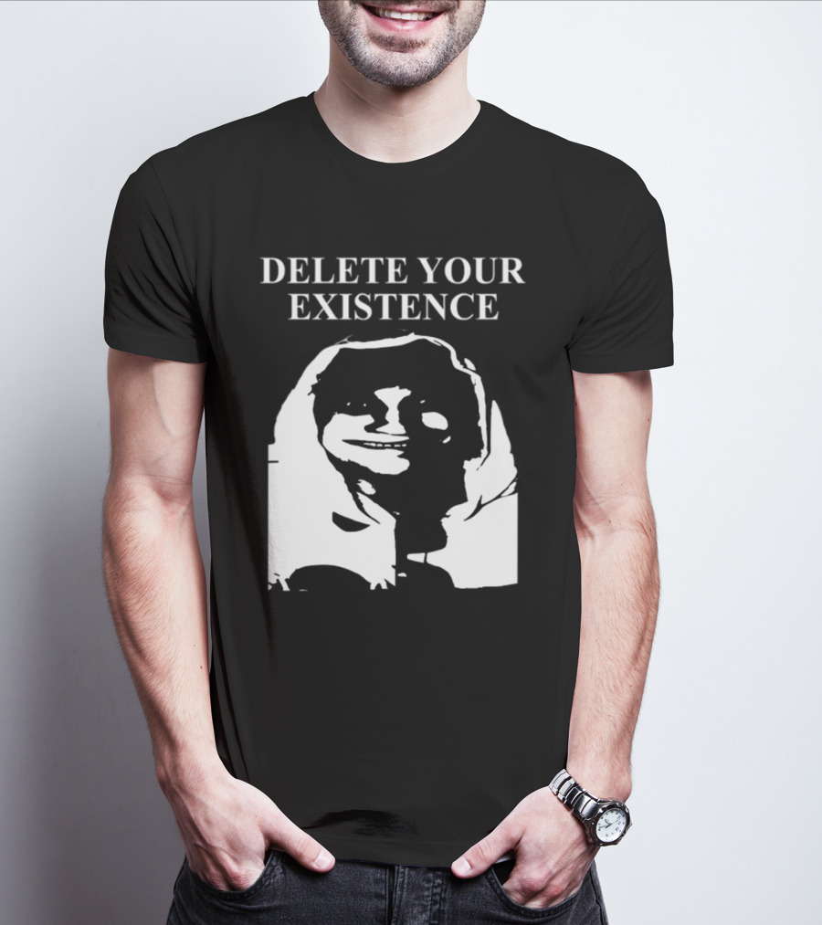 DELETE YOUR EXISTENCE Hoodie Skeleton T-Shirt