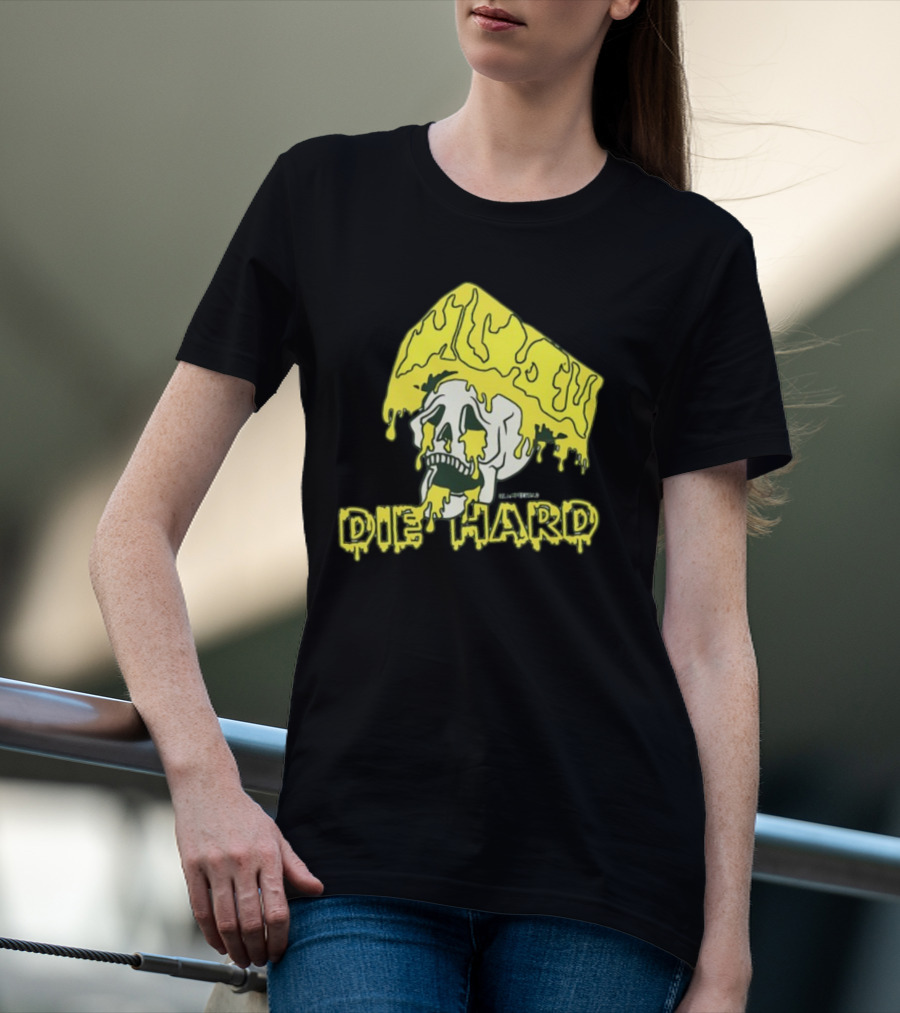 Die Hard Cheesehead Melting Skull T-Shirt