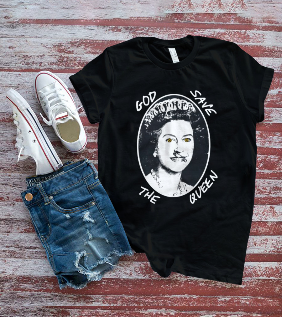 Ken Carson Wearing God Save The Queen Punk Swastika Eyes T-Shirt