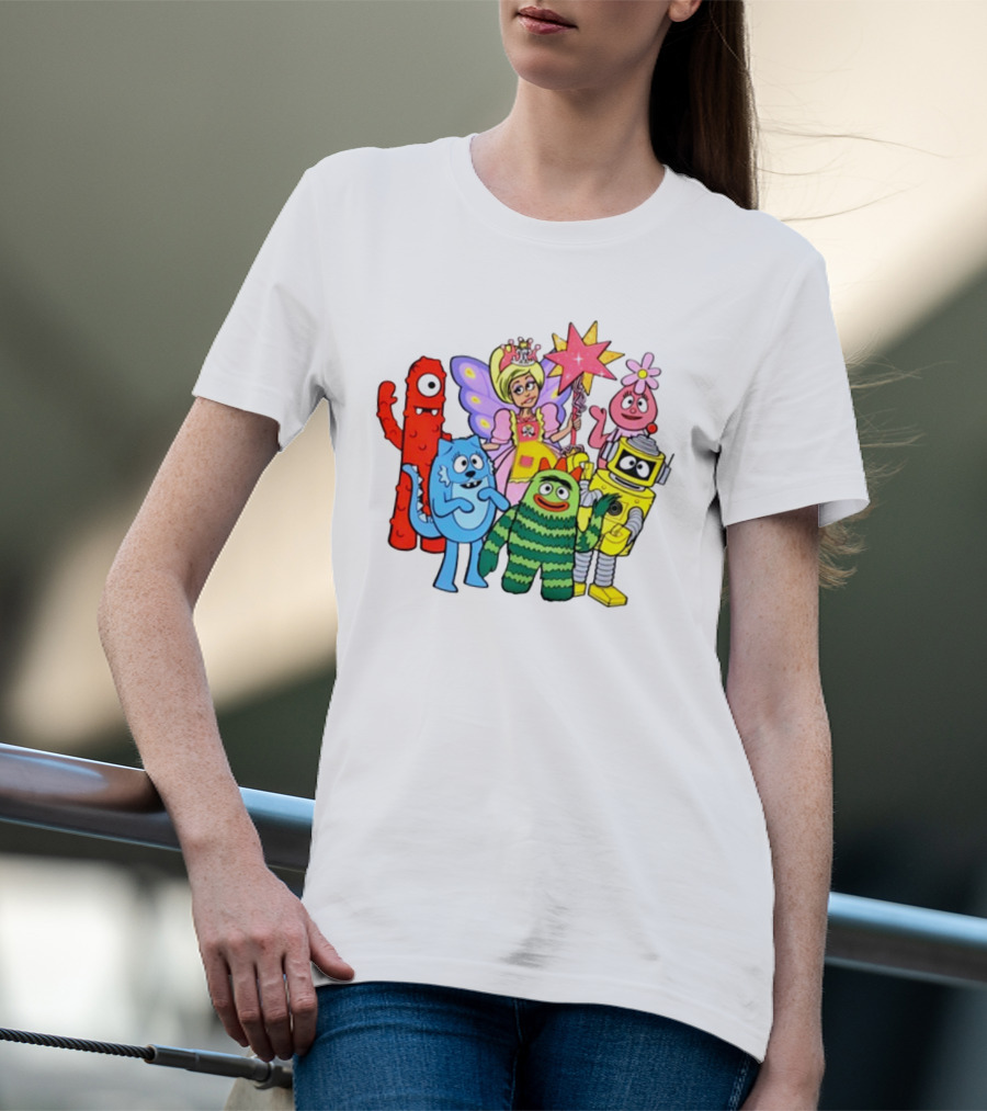 Yogabbagabba Amy Sedaris Yo Gabba Gabba Characters With Princess Star Fairy T-Shirt